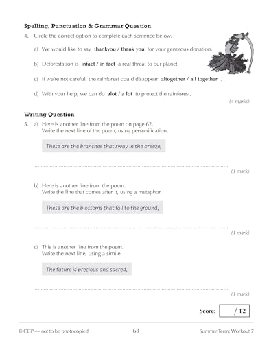 CGP Books - New KS3 Year 8 English 10-Minute Weekly Workouts - Paperba image 7