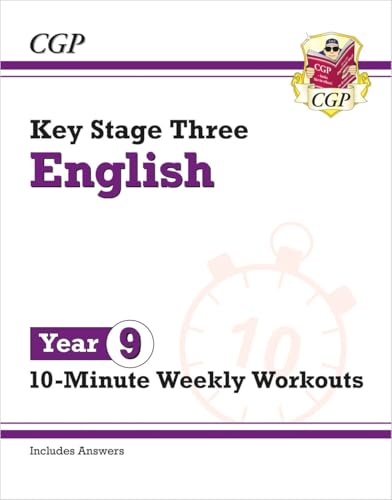 CGP Books - New KS3 Year 9 English 10-Minute Weekly Workouts - Paperba image 1