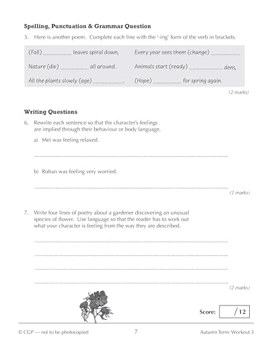CGP Books - New KS3 Year 9 English 10-Minute Weekly Workouts - Paperba image 3