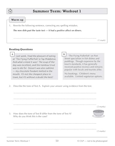 CGP Books - New KS3 Year 9 English 10-Minute Weekly Workouts - Paperba image 6