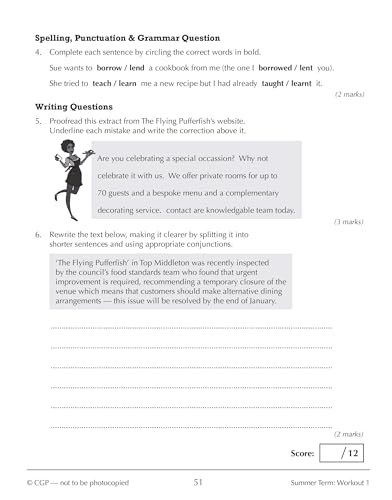 CGP Books - New KS3 Year 9 English 10-Minute Weekly Workouts - Paperba image 7