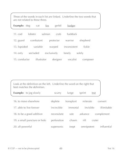 CGP Books - 11+ GL 10-Minute Tests: Vocabulary for Verbal Reasoning & image 3