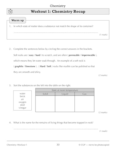 CGP Books - New KS3 Year 7 Science 10-Minute Weekly Workouts (includes image 2