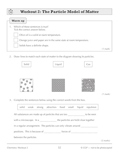 CGP Books - New KS3 Year 7 Science 10-Minute Weekly Workouts (includes image 4