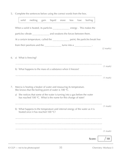 CGP Books - New KS3 Year 7 Science 10-Minute Weekly Workouts (includes image 7