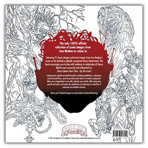 Rock N' Roll Col - Official Iron Maiden Colouring Book - Paperback image 3