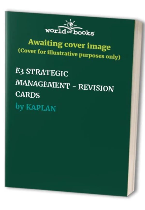 KAPLAN - E3 STRATEGIC MANAGEMENT - REVISION CARDS - Paperback image 1