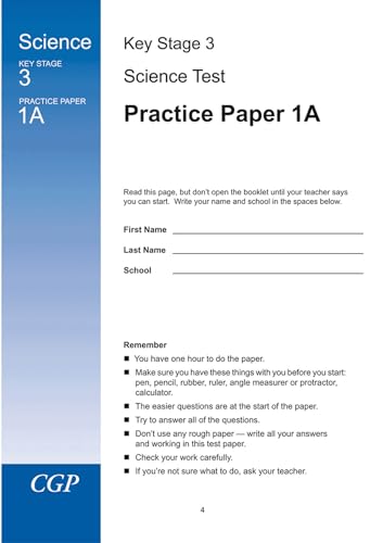 CGP Books - KS3 Science Practice Tests - Paperback image 2