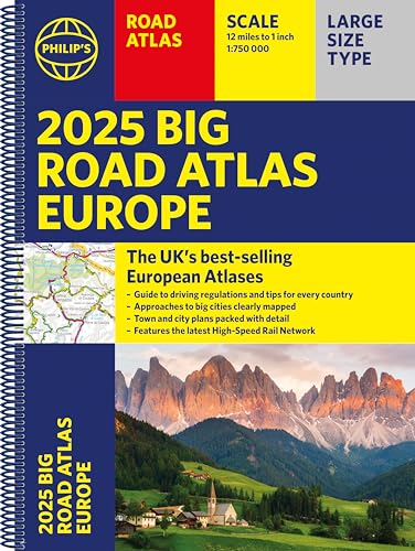 Philip's Maps - 2025 Philip's Big Road Atlas of Europe : (A3 S image 1