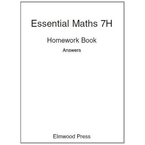 Michael White - Essential Maths 7H Homework Book Answers - Paperback image 1
