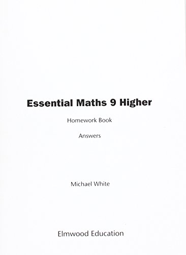 Michael White - Essential Maths 9 Higher Homework Book Answers - Paper image 1