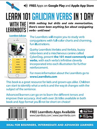Rory Ryder - Learn 101 Galician Verbs in 1 Day : With LearnBots - Pape image 2