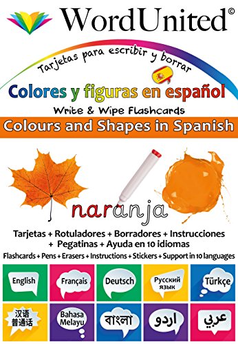 Colours and Shapes in Spanish : Write & Wipe Flashcards - Non-book ite image 1