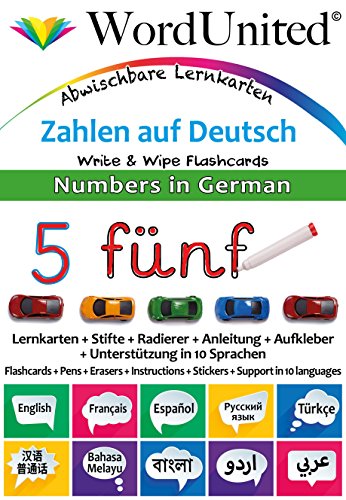 Numbers in German : Write & Wipe Flashcards - Map image 1