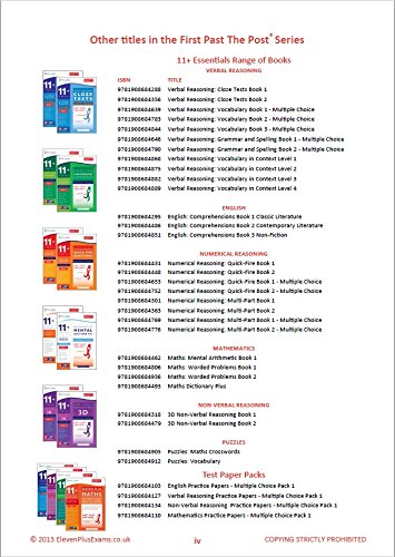 11+ Essentials Numerical Reasoning: Multi-Part Book 1 - Paperback image 2