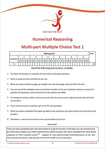 11+ Essentials Numerical Reasoning: Multi-Part Book 1 - Multiple Choic image 4