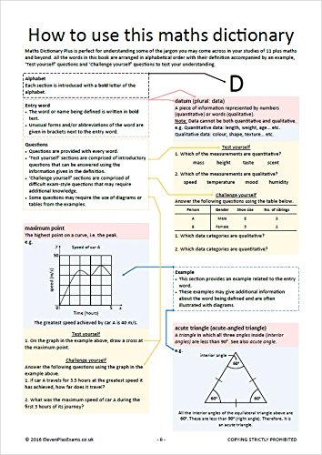 11+ Reference Mathematics Dictionary Plus - Paperback image 2