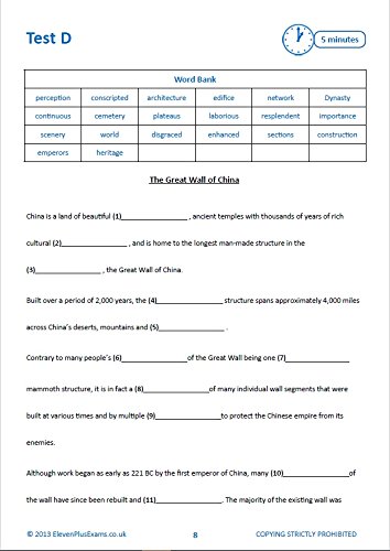 11+ Essentials Verbal Reasoning: Cloze Tests Book 1 - Paperback image 4