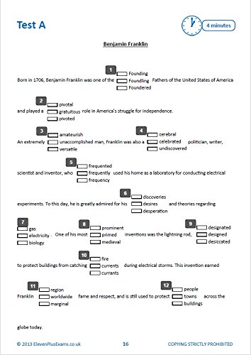 11+ Essentials Verbal Reasoning: Cloze Tests Book 1 - Paperback image 5