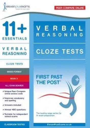 11+ Essentials Verbal Reasoning: Cloze Tests Book 3 - Paperback image 1