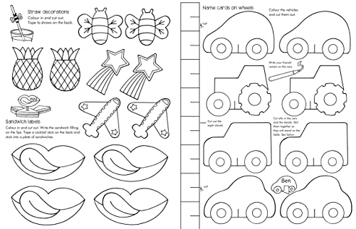 Clare Beaton - Make & Colour Party Crafts : 52 Cut-Outs to Colour and image 4