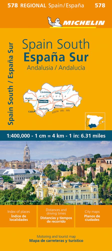 Michelin - Andalucia -  Regional Map 578 - Map image 1