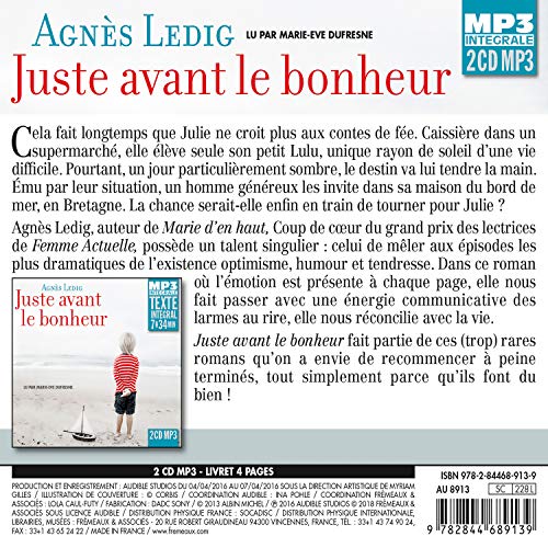 Agnes Ledig - Juste Avant Le Bonheur - CD image 3