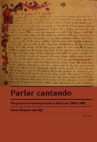 Elena Abramov van Ri - Parlar cantando : The practice of reciting vers image 1