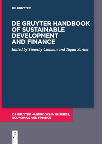De Gruyter Handbook of Sustainable Development and Finance - Paperback image 1