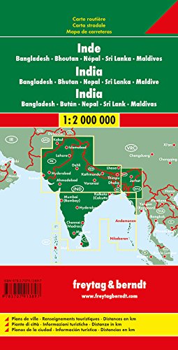 India - Bangladesh - Bhutan - Nepal - Sri Lanka - Maldives Road Map 1: image 2
