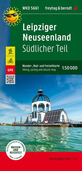 Leipziger Neuseenland - southern part, hiking, cycling and leisure map image 1
