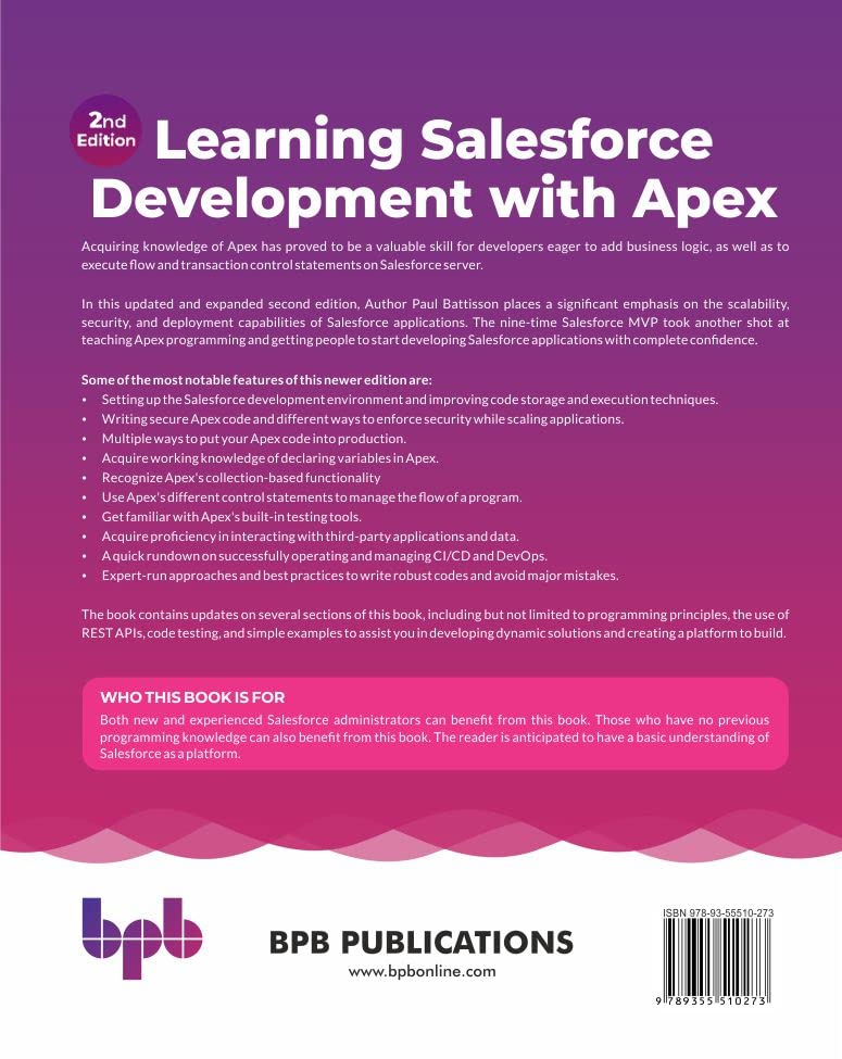 Paul Battisson - Learning Salesforce Development with Apex : Learn to image 2