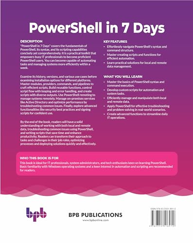 Liam Cleary - PowerShell in 7 Days : Learn essential skills in scripti image 2