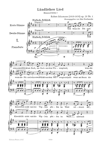 Robert Schumann - 34 Duets for 2 Voices and Piano (German Language) - image 2