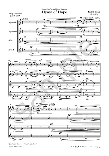 HYMN OF HOPE SSAA A CAPPELLA - Non-book item image 2