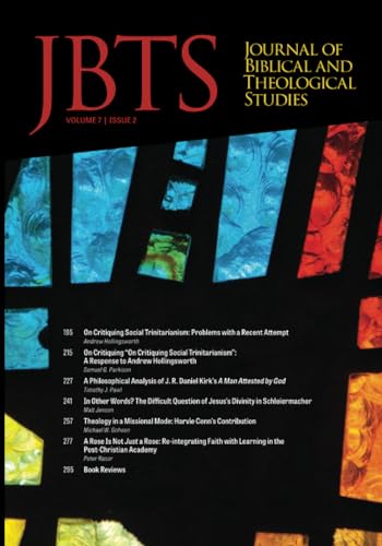Diffey - Journal of Biblical and Theological Studies, Issue 7.2 - pape image 1