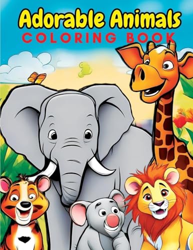 Adorable Animals Coloring Book for Kids: A Delightful Journey into the World of Creativity for Youngsters aged 3-7 | Large 8.5x11 Inch Pages