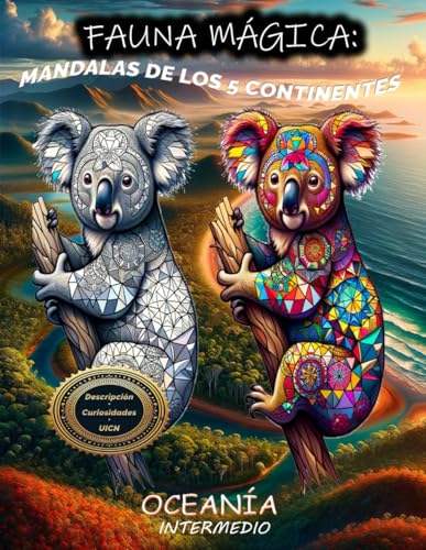 Mandalas de Fauna Intermedia de Ocean?a: Explora, Colorea y Aprende los animales: Fauna M?gica. Mandalas de los 5 Continentes