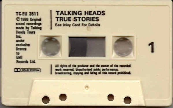 Talking Heads - True Stories - Used Cassette image 4