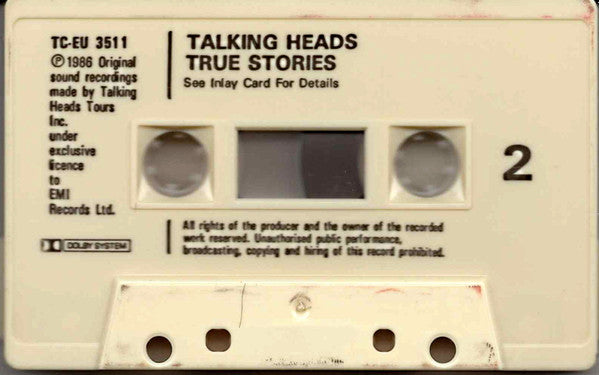 Talking Heads - True Stories - Used Cassette image 5