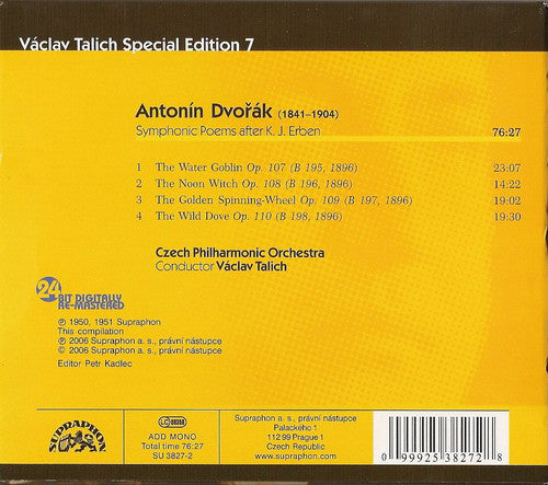 Vaclav Talich - Symphonic Poems - CD image 2