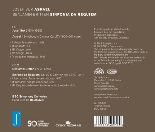 Josef Suk - : Asrael/Benjamin Britten: Sinfonia Da Requiem - CD image 2