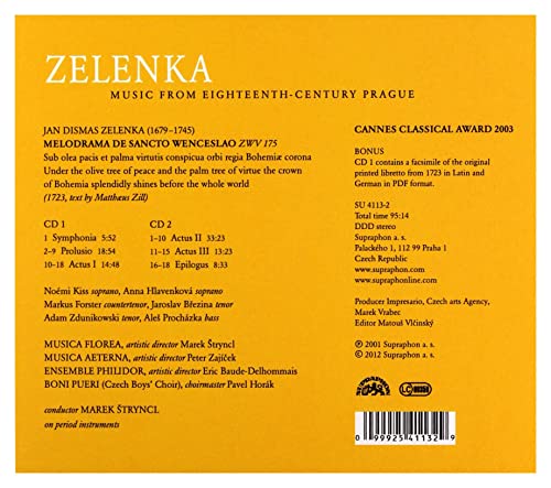 Jan Dismas Zelenka - Melodrama De Sancto Wenceslao, ZWV 175 - CD image 2