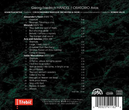 ADAM PLACHETKA - HANDEL ORATORIO ARIAS - CD image 2