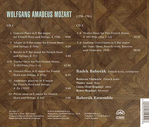 Bence Boganyi - Mozart: Sinfonia Concertante/Music for French Horn - CD image 2