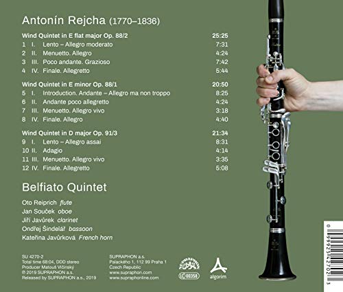 BELFIATO QUINTET - REJCHA - WIND QUINTETS - CD image 2