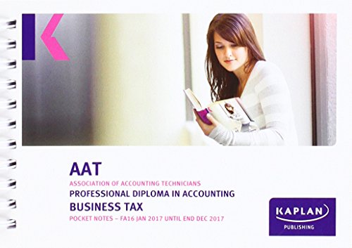 AAT Business Tax FA2016 - Pocket Notes