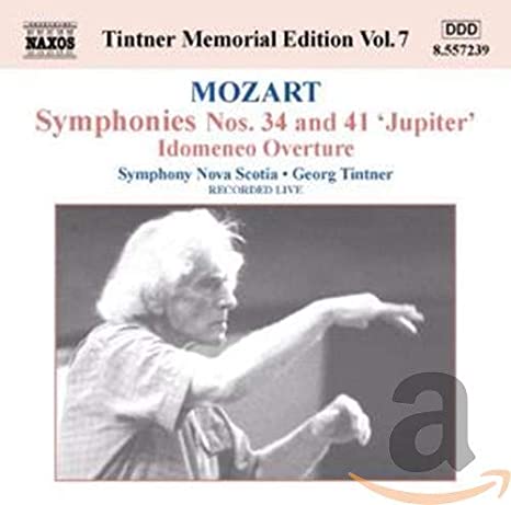TINTNER:S NOVA SCOTI - MOZART: TINTNER MEMORIAL 34&41 - CD image 1