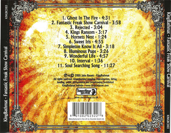 KingBathmat - Fantastic Freak Show Carnival - Used CD image 2