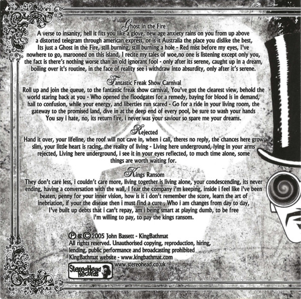 KingBathmat - Fantastic Freak Show Carnival - Used CD image 6
